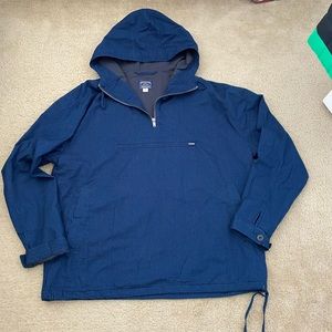 Black and Navy Seersucker Lightweight Parka